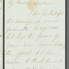 Sarah Hazard to [Jane Porter?], autograph letter signed