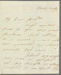 Dorothy Jordan to Anna Maria Porter, autograph letter signed