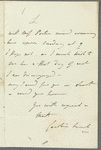 Lady Caroline Lamb to Miss Porter, autograph letter signed