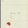Sir Peter Laurie to Jane Porter, autograph letter signed