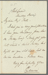 Sir Peter Laurie to Jane Porter, autograph letter signed