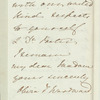 Matthew Gregory Lewis to "My dear aunt," autograph letter (fragment) signed