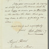 Robert Liston to Jane Porter, autograph letter signed