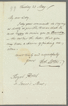 Robert Liston to Jane Porter, autograph letter signed