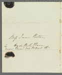 C. Louisa Marlay to Miss Porter, autograph letter signed