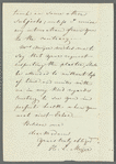 H. L. Meijer to Jane Porter, autograph letter signed
