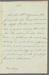 Richard Edgcumbe, Lord Mount Edgcumbe to Miss Porter, autograph letter third person