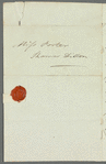 Richard Edgcumbe, Lord Mount Edgcumbe to Miss Porter, autograph letter third person