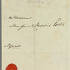 Karl von Nesselrode to Robert Ker Person, autograph letter third person