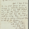 Anne Plumptre to Miss Porter, autograph letter signed