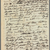 Jane Porter to unidentified sender, autograph letter (draft/copy; incomplete?)