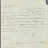 John Porter to Jane Porter, autograph letter signed