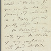 Jane Porter to John Taylor, autograph letter signed