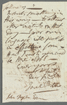 Jane Porter to John Taylor, autograph letter signed (copy?)