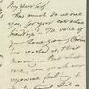 Jane Porter to "My dear Sir," autograph letter (incomplete)