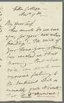 Jane Porter to "My dear Sir," autograph letter (incomplete)