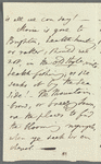Jane Porter to "My dear Sir," autograph letter (incomplete)