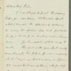 Henry Raikes to Miss Porter, autograph letter signed