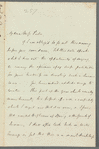 Henry Raikes to Miss Porter, autograph letter signed