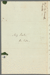 Henry Raikes to Miss Porter, autograph letter signed