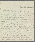 Harriet Canning to Anna Maria Porter, autograph letter signed