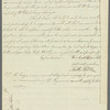 Saith Satoore to Jane Porter, autograph letter signed