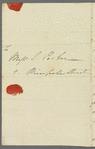 Saith Satoore to Jane Porter, autograph letter signed