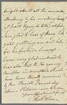 Saith Satoore to Jane Porter, autograph letter signed