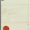 Henry Seymour to Miss Porter, autograph letter signed