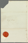 Henry Seymour to Miss Porter, autograph letter signed