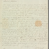 William Shield to Anna Maria Porter, autograph letter signed