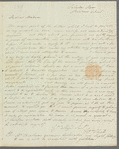 William Shield to Anna Maria Porter, autograph letter signed