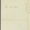 William Shield to Jane Porter, autograph letter signed