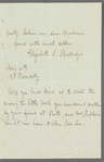 Elizabeth L. Shortridge to "Dear Madam," autograph letter signed