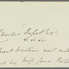 Mary Skinner to Charles Russell, autograph letter signed