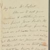 Mary Skinner to Charles Russell, autograph letter signed