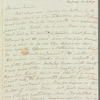 Mary Skinner to Jane Porter, autograph letter signed