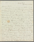 Mary Skinner to Jane Porter, autograph letter signed
