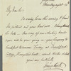 John Spencer Smith to Robert Ker Porter, autograph letter signed