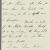 John Bird Sumner to Jane Porter, autograph letter signed
