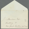 Mary Skinner to J. Saunders, envelope (empty)