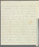 Saith Satoore to Mrs. Porter, autograph letter signed