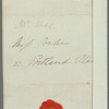 Martin Archer Shee to Jane Porter, autograph letter signed