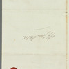 Françoise Trembicka to Jane Porter, autograph letter signed