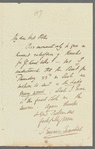 Sir James Emerson Tennent to Jane Porter, autograph letter signed