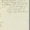 Eliza Cooper Vanderhorst to Miss Porter, autograph letter signed