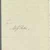 Eliza Cooper Vanderhorst to Miss Porter, autograph letter signed