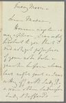 William Waldegrave, Lord Radstock to Jane Porter, autograph letter signed