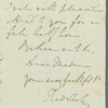 William Waldegrave, Lord Radstock to Jane Porter, autograph letter signed