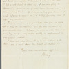 Sarah Wesley to Miss Porter, autograph letter signed